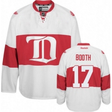Youth Reebok Detroit Red Wings #17 David Booth Authentic White Third NHL Jersey