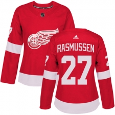 Women's Adidas Detroit Red Wings #27 Michael Rasmussen Premier Red Home NHL Jersey