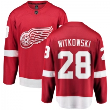 Men's Detroit Red Wings #28 Luke Witkowski Fanatics Branded Red Home Breakaway NHL Jersey