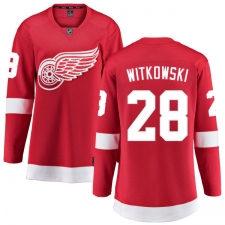 Women's Detroit Red Wings #28 Luke Witkowski Fanatics Branded Red Home Breakaway NHL Jersey