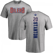 NHL Adidas Edmonton Oilers #20 Ryan Stanton Ash Backer T-Shirt