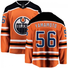 Men's Edmonton Oilers #56 Kailer Yamamoto Fanatics Branded Orange Home Breakaway NHL Jersey