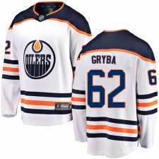 Men's Edmonton Oilers #62 Eric Gryba Fanatics Branded White Away Breakaway NHL Jersey