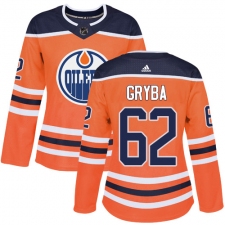 Women's Adidas Edmonton Oilers #62 Eric Gryba Authentic Orange Home NHL Jersey