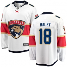Men's Florida Panthers #18 Micheal Haley Fanatics Branded White Away Breakaway NHL Jersey