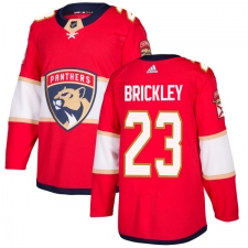 Youth Adidas Florida Panthers #23 Connor Brickley Authentic Red Home NHL Jersey