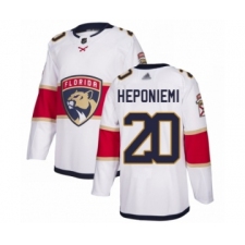 Men's Florida Panthers #20 Aleksi Heponiemi Authentic White Away Hockey Jersey