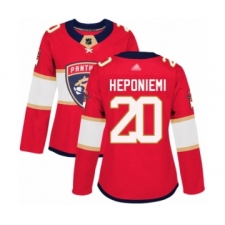 Women's Florida Panthers #20 Aleksi Heponiemi Authentic Red Home Hockey Jersey