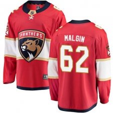 Men's Florida Panthers #62 Denis Malgin Fanatics Branded Red Home Breakaway NHL Jersey