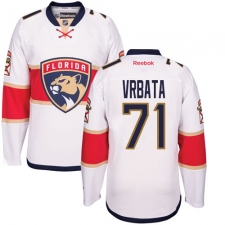 Men's Reebok Florida Panthers #71 Radim Vrbata Authentic White Away NHL Jersey