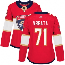 Women's Adidas Florida Panthers #71 Radim Vrbata Premier Red Home NHL Jersey