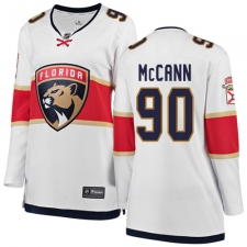 Women's Florida Panthers #90 Jared McCann Authentic White Away Fanatics Branded Breakaway NHL Jersey