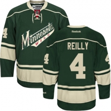 Women's Reebok Minnesota Wild #4 Mike Reilly Premier Green Third NHL Jersey