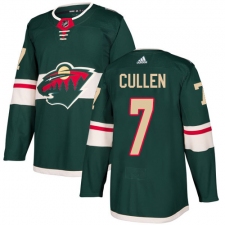 Youth Adidas Minnesota Wild #7 Matt Cullen Premier Green Home NHL Jersey