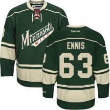 Men's Reebok Minnesota Wild #63 Tyler Ennis Premier Green Third NHL Jersey