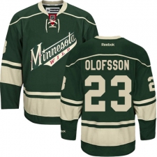 Youth Reebok Minnesota Wild #23 Gustav Olofsson Authentic Green Third NHL Jersey