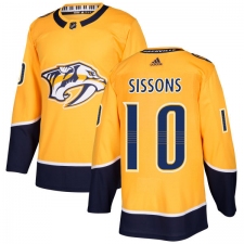 Youth Adidas Nashville Predators #10 Colton Sissons Authentic Gold Home NHL Jersey
