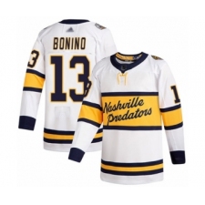 Men's Nashville Predators #13 Nick Bonino Authentic White 2020 Winter Classic Hockey Jersey