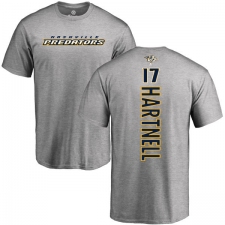 NHL Adidas Nashville Predators #17 Scott Hartnell Ash Backer T-Shirt