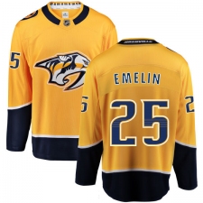 Men's Nashville Predators #25 Alexei Emelin Fanatics Branded Gold Home Breakaway NHL Jersey