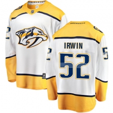 Men's Nashville Predators #52 Matt Irwin Fanatics Branded White Away Breakaway NHL Jersey