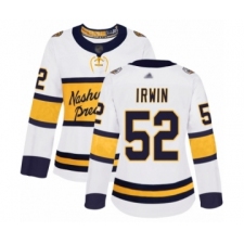 Women's Nashville Predators #52 Matt Irwin Authentic White 2020 Winter Classic Hockey Jersey