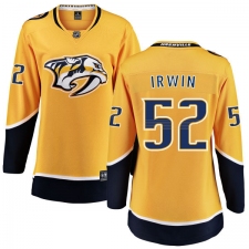Women's Nashville Predators #52 Matt Irwin Fanatics Branded Gold Home Breakaway NHL Jersey