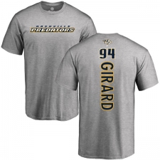 NHL Adidas Nashville Predators #94 Samuel Girard Ash Backer T-Shirt