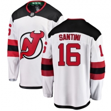 Men's New Jersey Devils #16 Steve Santini Fanatics Branded White Away Breakaway NHL Jersey