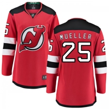 Women's New Jersey Devils #25 Mirco Mueller Fanatics Branded Red Home Breakaway NHL Jersey