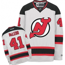 Youth Reebok New Jersey Devils #41 Michael McLeod Authentic White Away NHL Jersey