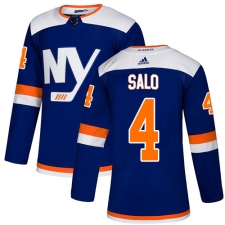 Men's Adidas New York Islanders #4 Robin Salo Authentic Blue Alternate NHL Jersey