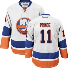 Women's Reebok New York Islanders #11 Shane Prince Authentic White Away NHL Jersey