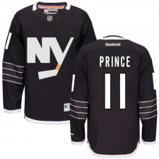 Women's Reebok New York Islanders #11 Shane Prince Premier Black Third NHL Jersey