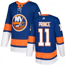Youth Adidas New York Islanders #11 Shane Prince Premier Royal Blue Home NHL Jersey