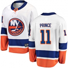 Youth New York Islanders #11 Shane Prince Fanatics Branded White Away Breakaway NHL Jersey