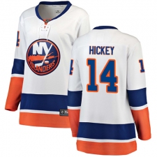 Women's New York Islanders #14 Thomas Hickey Fanatics Branded White Away Breakaway NHL Jersey