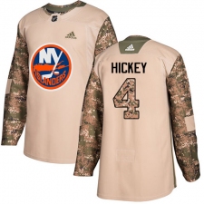 Youth Adidas New York Islanders #4 Thomas Hickey Authentic Camo Veterans Day Practice NHL Jersey