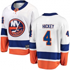 Youth New York Islanders #4 Thomas Hickey Fanatics Branded White Away Breakaway NHL Jersey