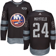 Men's Adidas New York Islanders #24 Scott Mayfield Authentic Black 1917-2017 100th Anniversary NHL Jersey