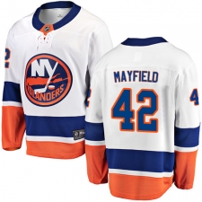Youth New York Islanders #42 Scott Mayfield Fanatics Branded White Away Breakaway NHL Jersey