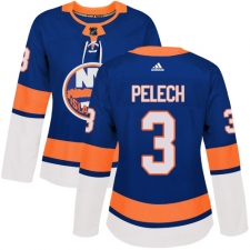Women's Adidas New York Islanders #3 Adam Pelech Premier Royal Blue Home NHL Jersey