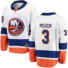 Youth New York Islanders #3 Adam Pelech Fanatics Branded White Away Breakaway NHL Jersey