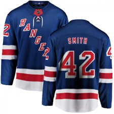Men's New York Rangers #42 Brendan Smith Fanatics Branded Royal Blue Home Breakaway NHL Jersey