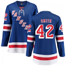 Women's New York Rangers #42 Brendan Smith Fanatics Branded Royal Blue Home Breakaway NHL Jersey