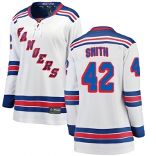 Women's New York Rangers #42 Brendan Smith Fanatics Branded White Away Breakaway NHL Jersey