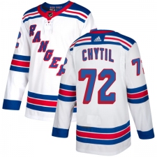 Men's Adidas New York Rangers #72 Filip Chytil Authentic White Away NHL Jersey