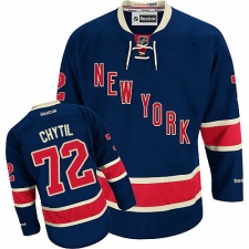 Youth Reebok New York Rangers #72 Filip Chytil Authentic Navy Blue Third NHL Jersey
