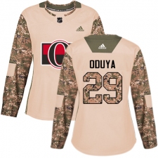 Women's Adidas Ottawa Senators #29 Johnny Oduya Authentic Camo Veterans Day Practice NHL Jersey