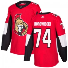 Men's Adidas Ottawa Senators #74 Mark Borowiecki Authentic Red Home NHL Jersey